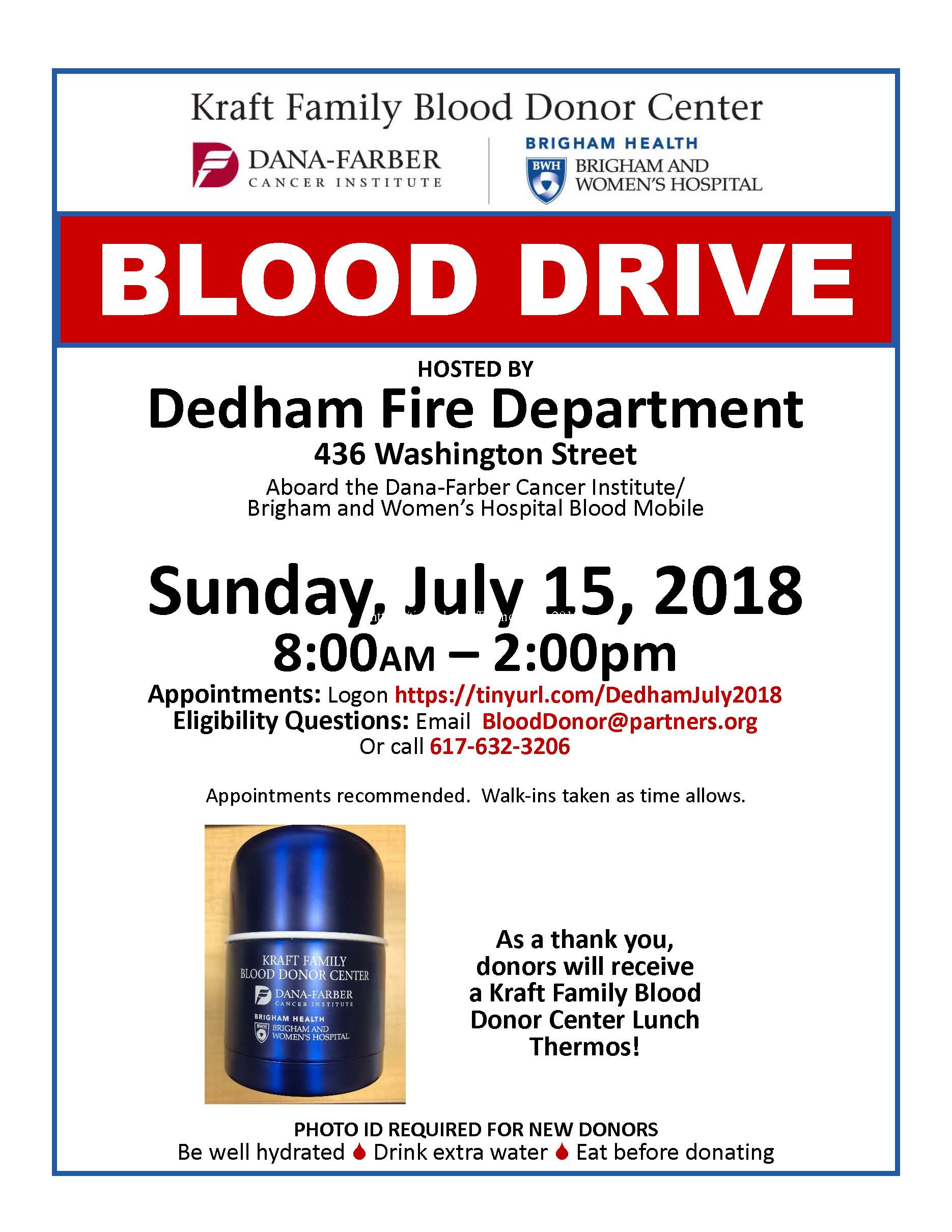 Flyer Dedham Fire Dept 2018 July