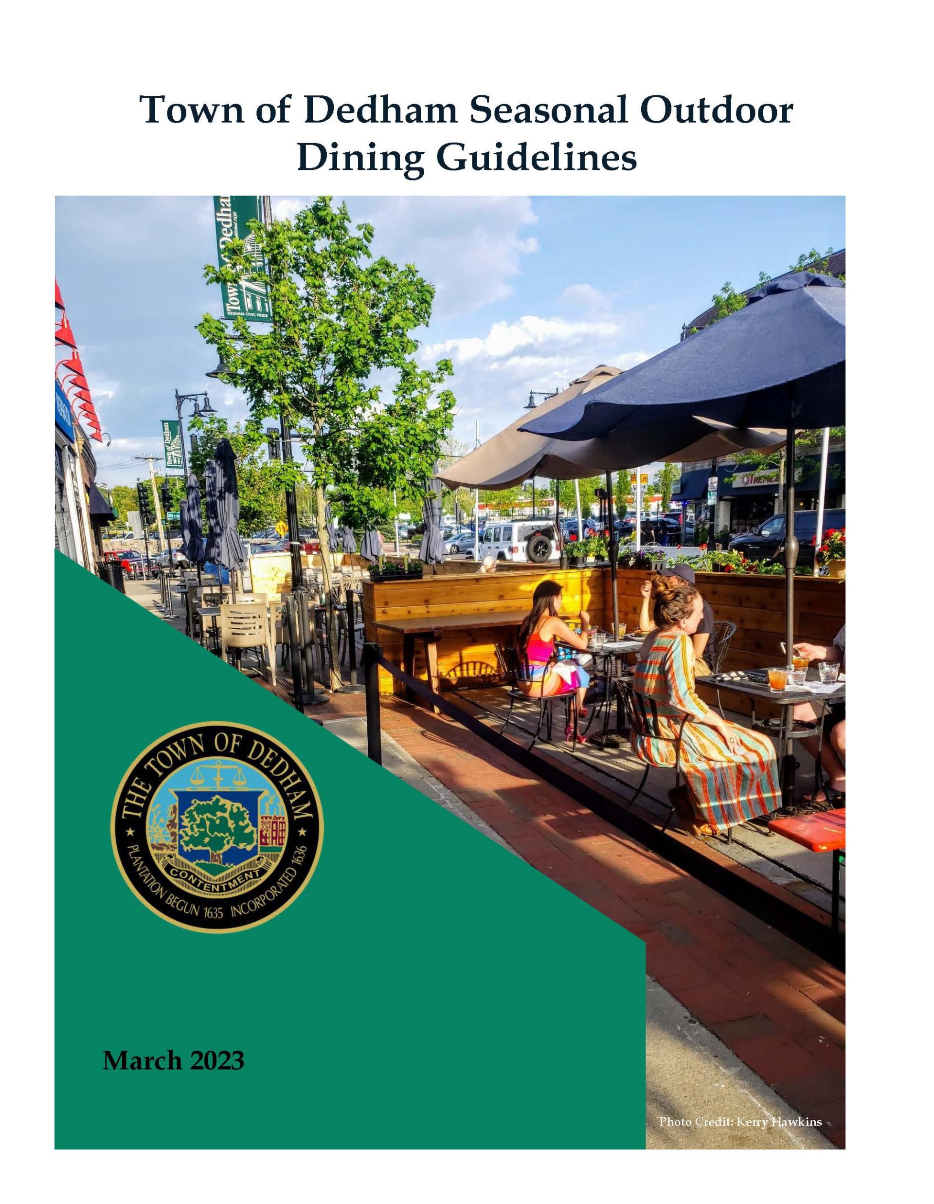 Cover page of Outdoor Dining Policy